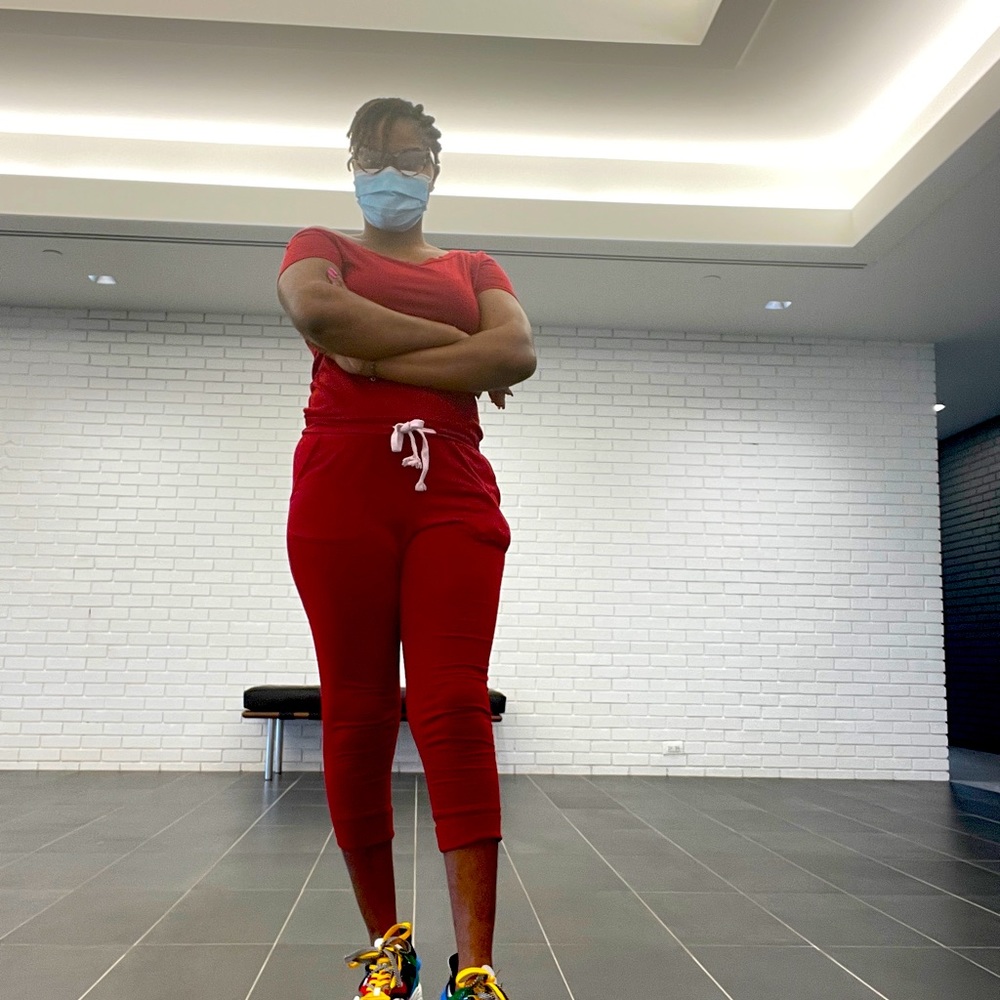 Red jumpsuit Size 12